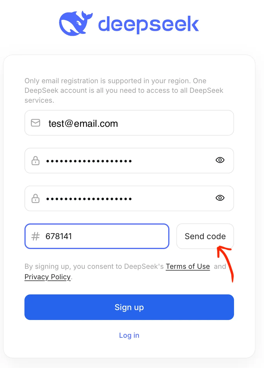 Форма для регистрации